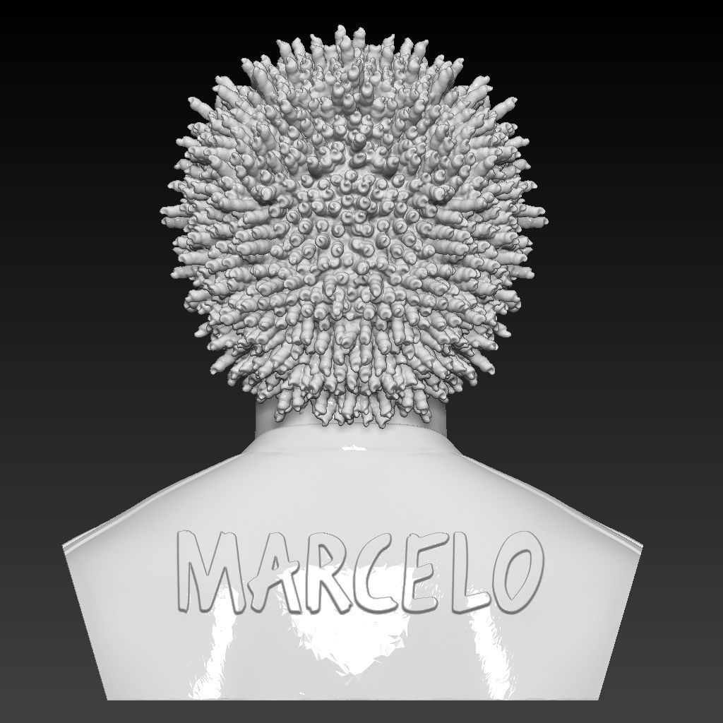 Marcelo - Real Madrid - player bust 3D print ready handmade 3D print model_3