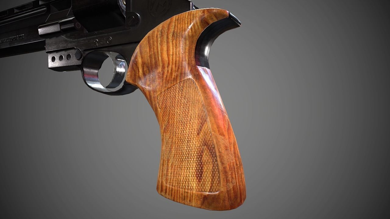 Mateba Unica revolver Low-poly 3D model_9