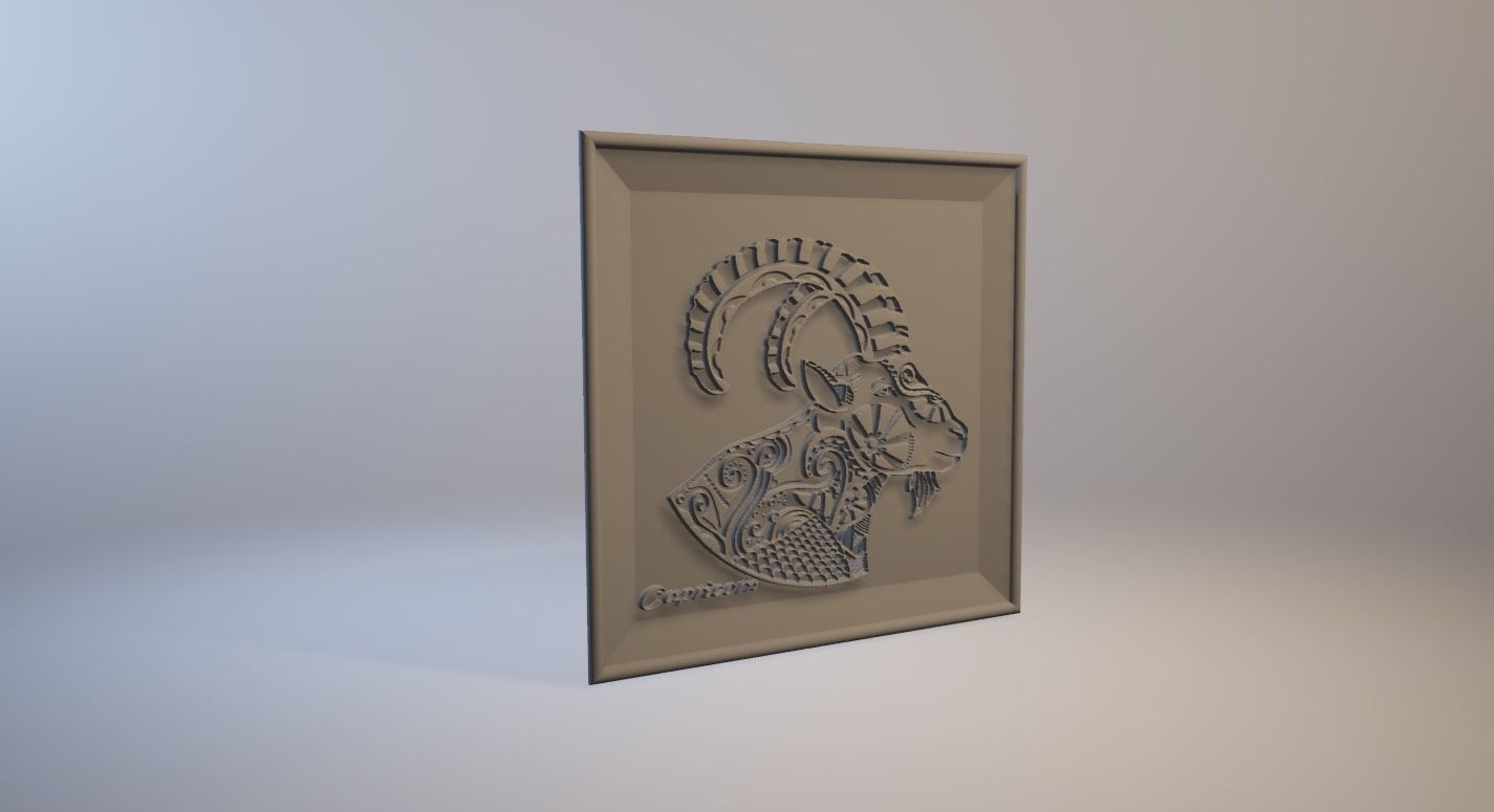 Capricorn Frame Low-poly 3D model_5