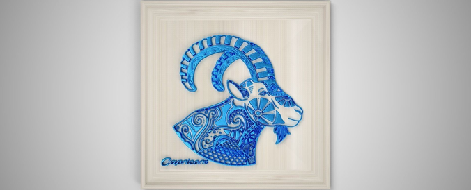 Capricorn Frame Low-poly 3D model
