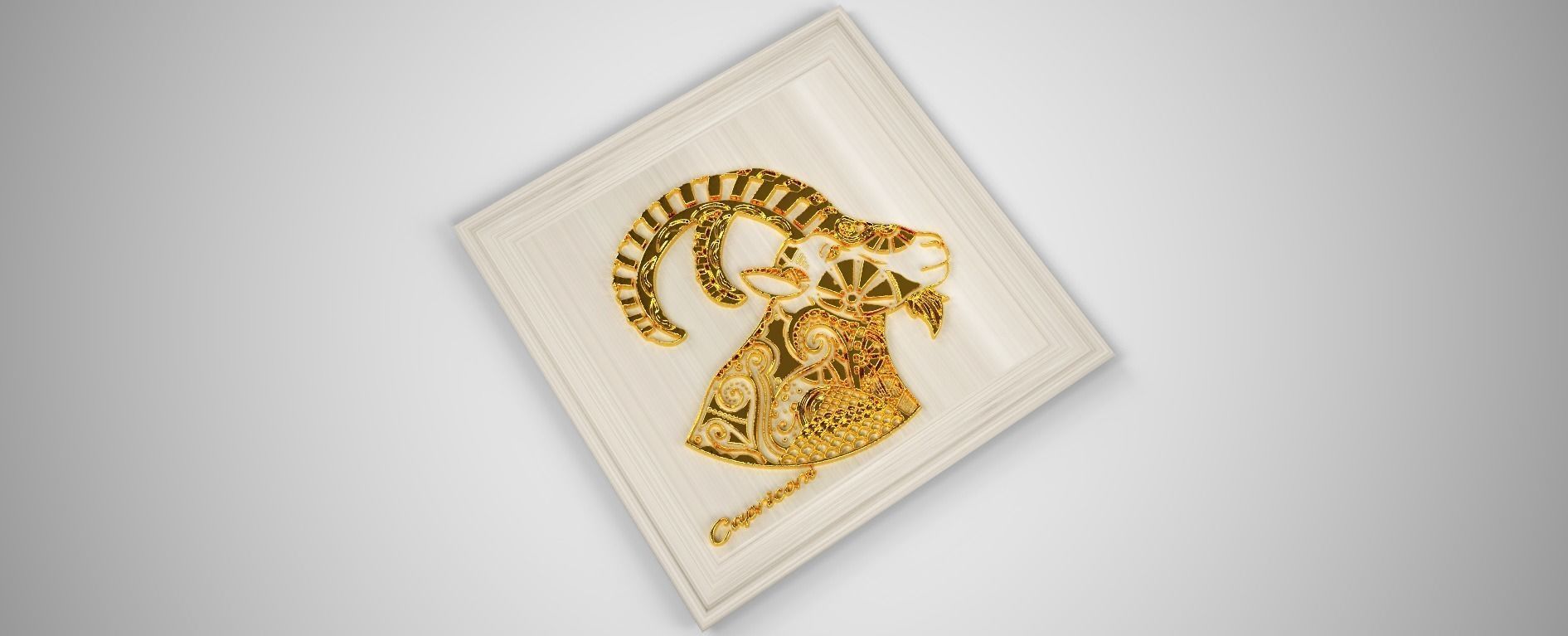 Capricorn Frame Low-poly 3D model_3