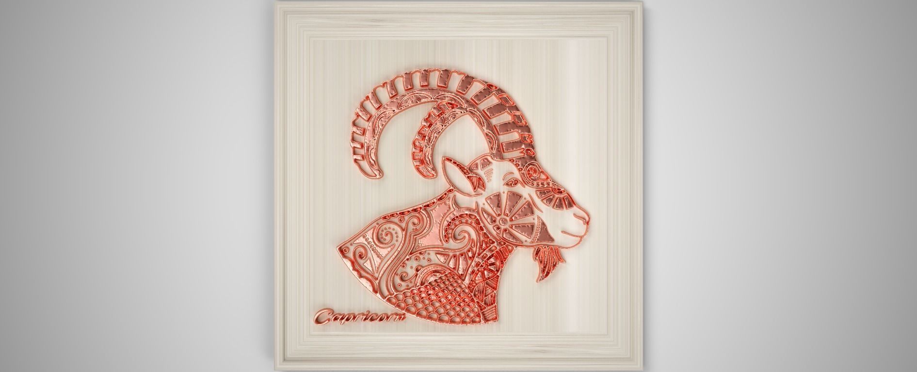 Capricorn Frame Low-poly 3D model_1