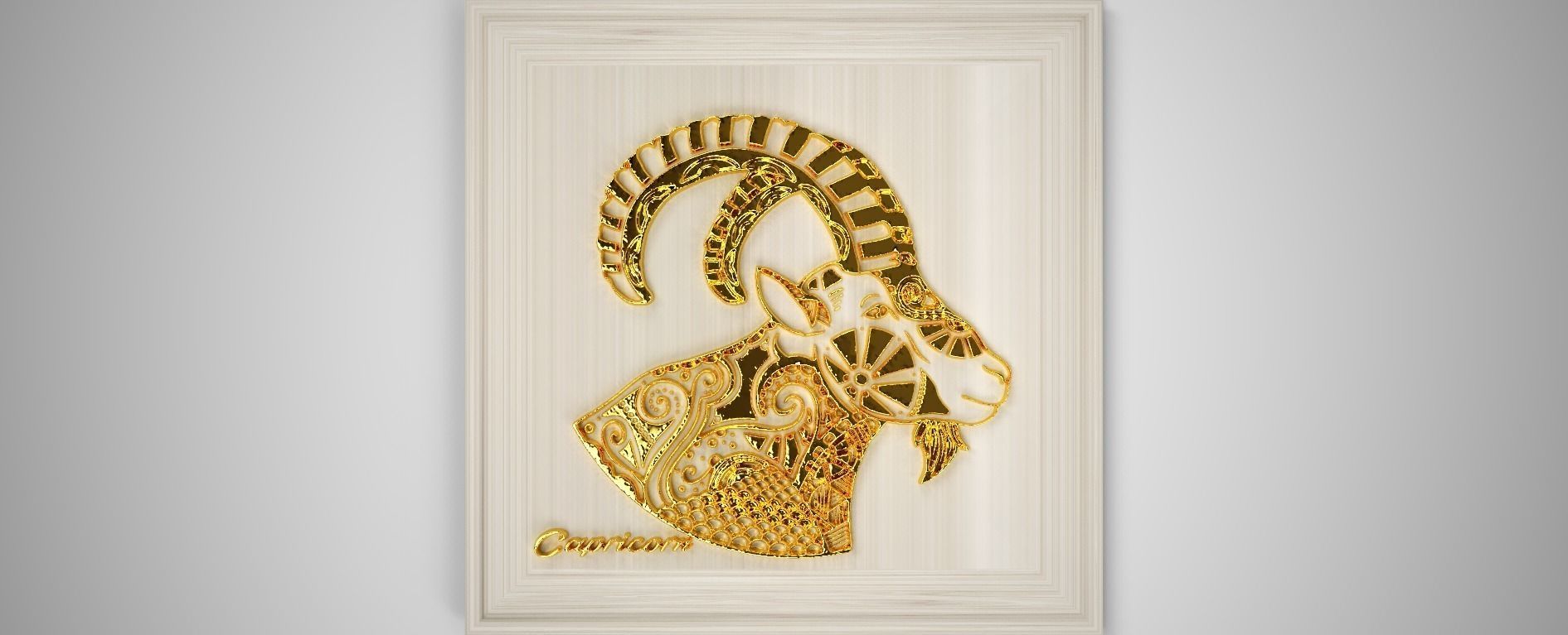 Capricorn Frame Low-poly 3D model_2