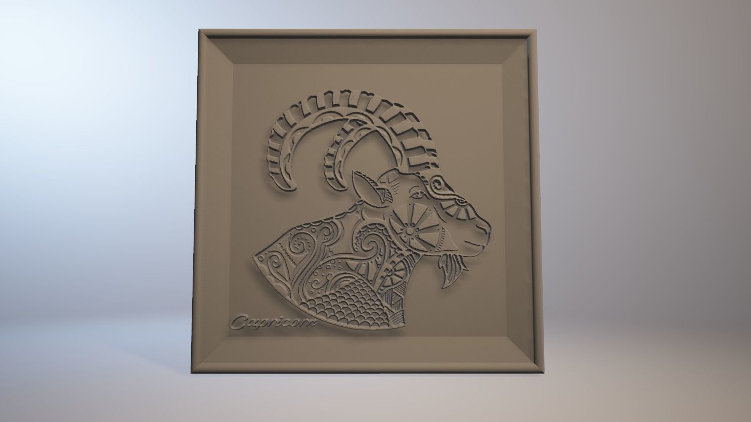 Capricorn Frame Low-poly 3D model_6