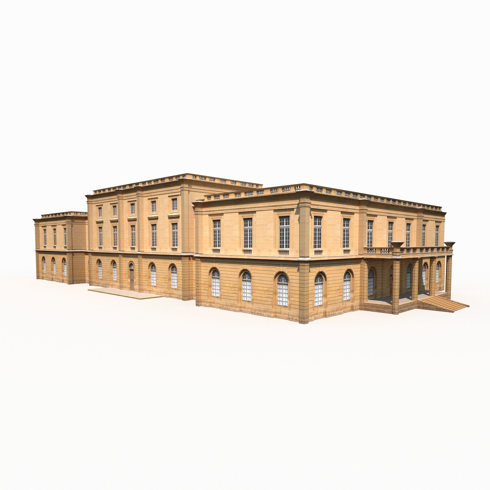 Public Building 167 Low Poly Low-poly 3D model_2