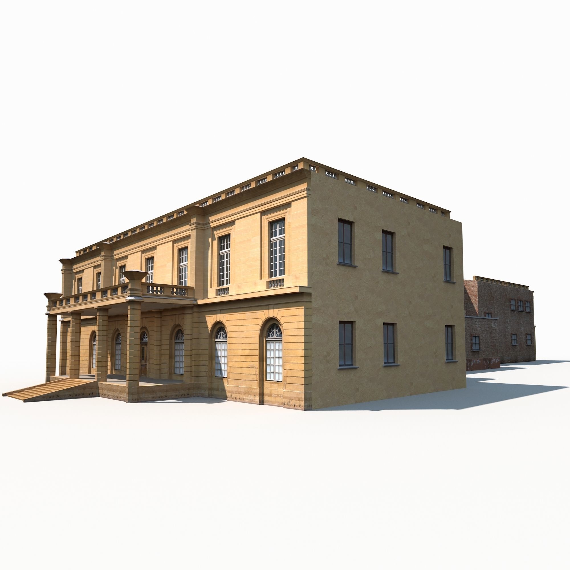 Public Building 167 Low Poly Low-poly 3D model_1
