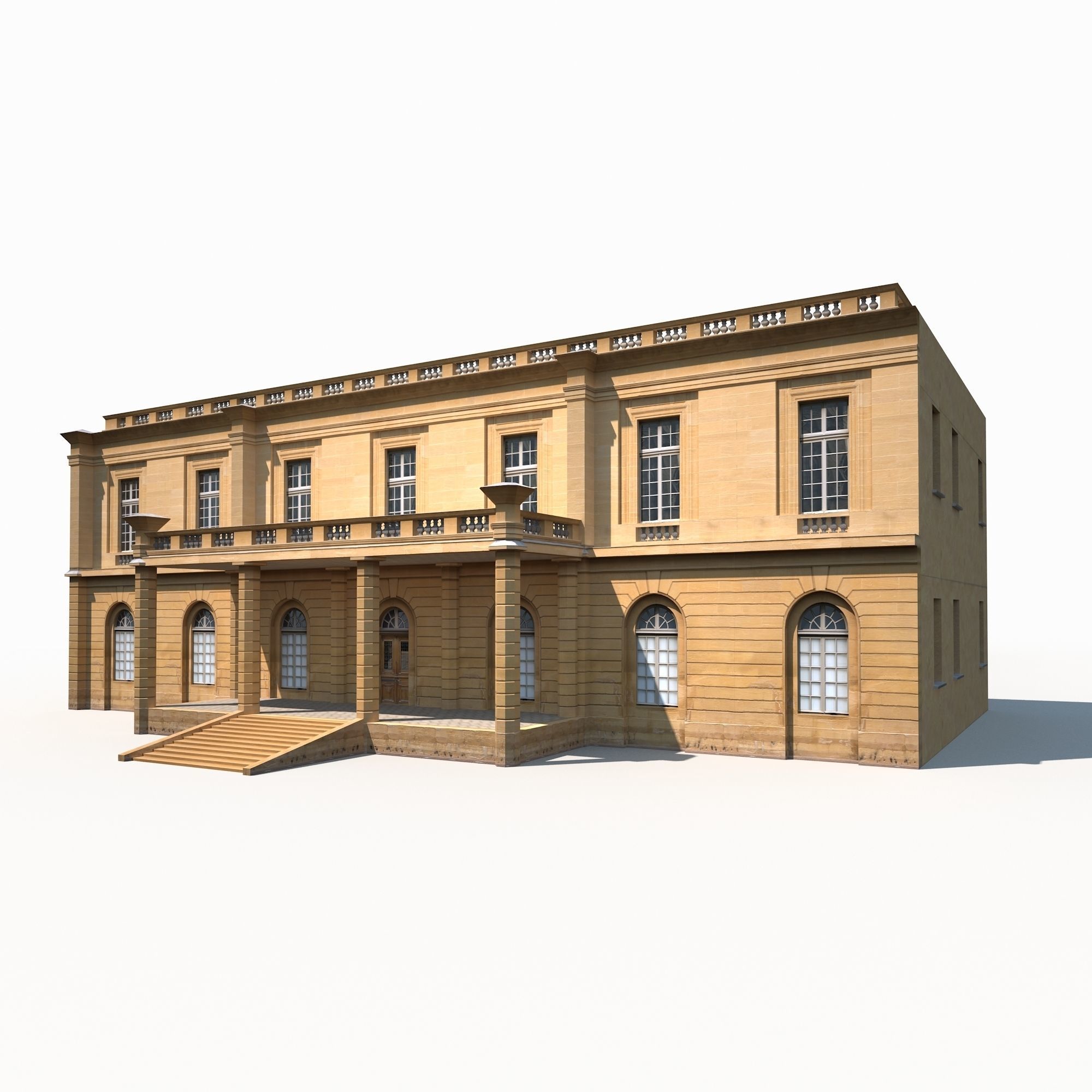 Public Building 167 Low Poly Low-poly 3D model_7