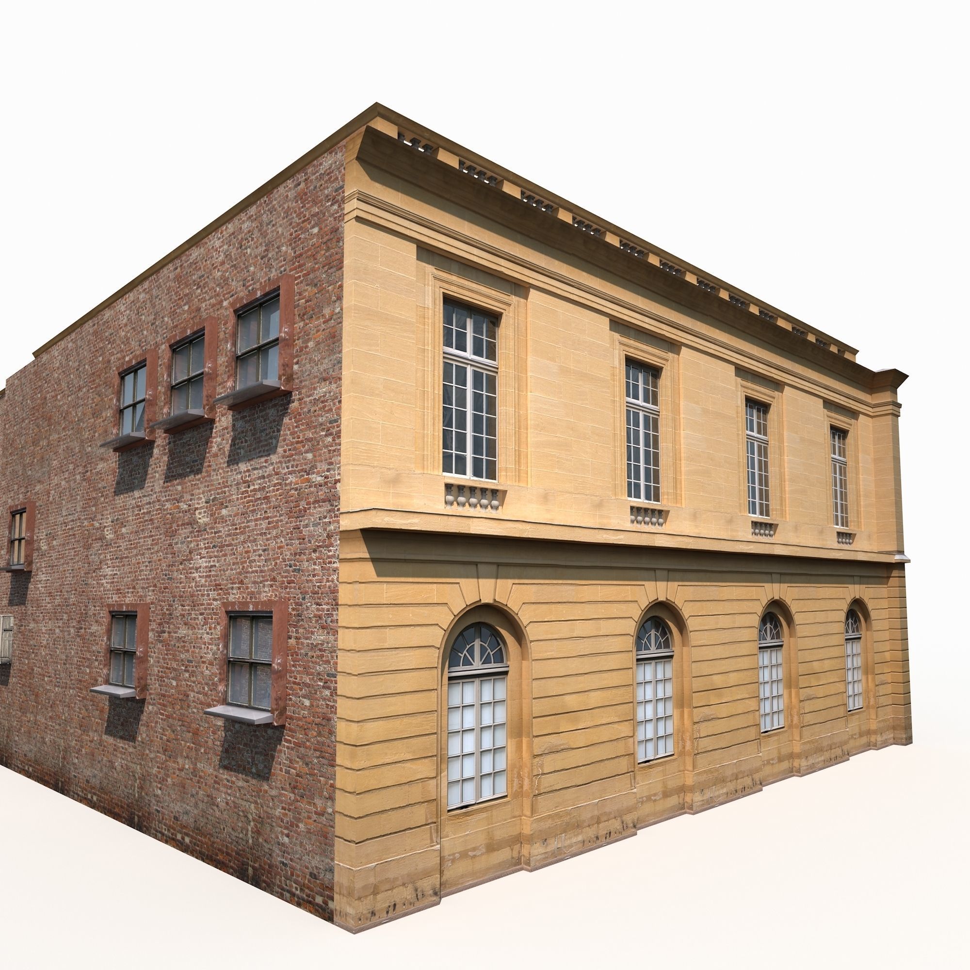 Public Building 167 Low Poly Low-poly 3D model_9