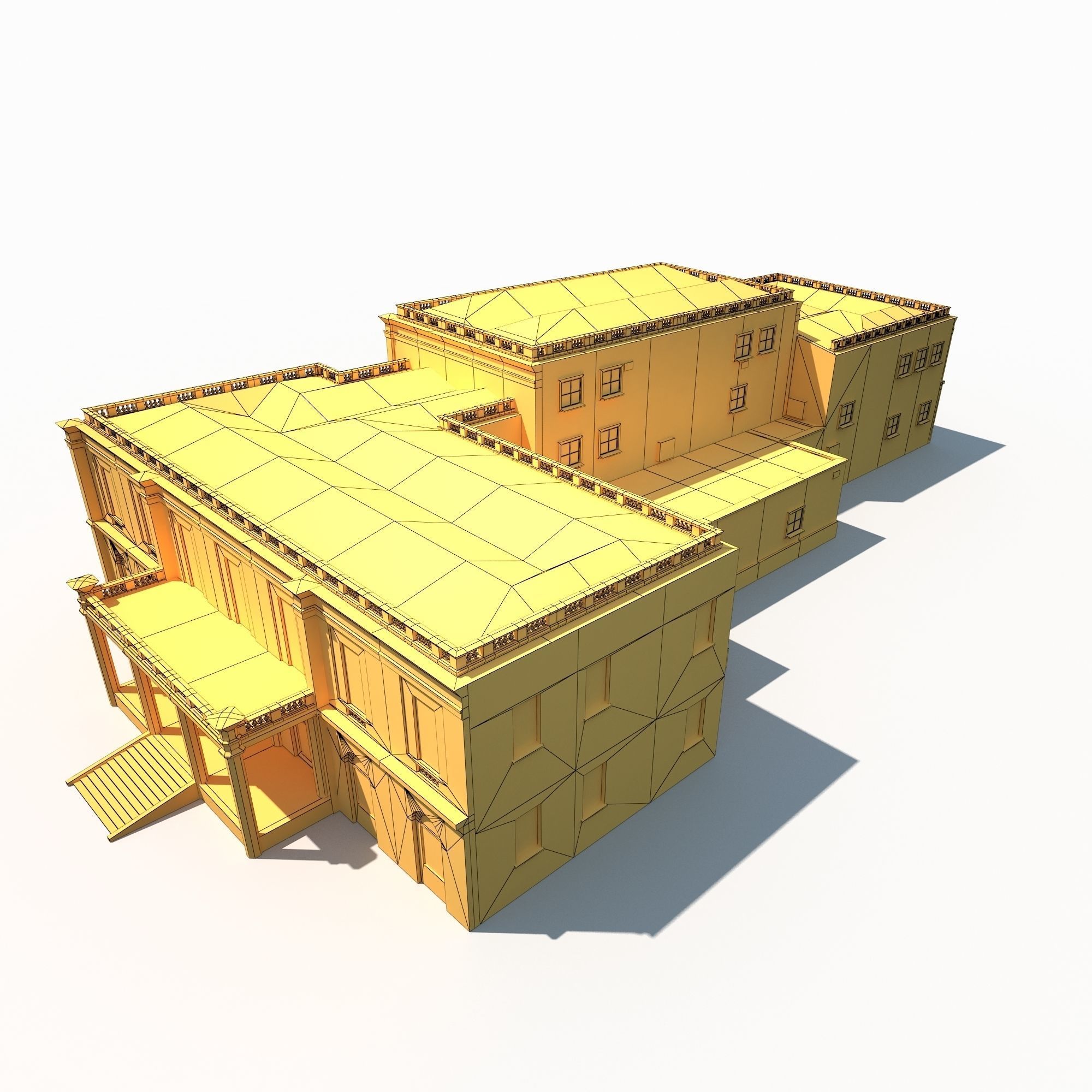 Public Building 167 Low Poly Low-poly 3D model_15