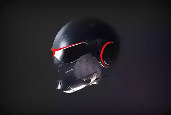 Sci-Fi Helmet Concept 3D model