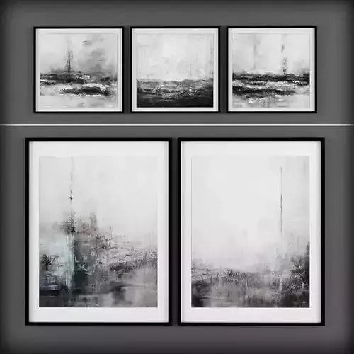 Picture Frames Low-poly 3D model