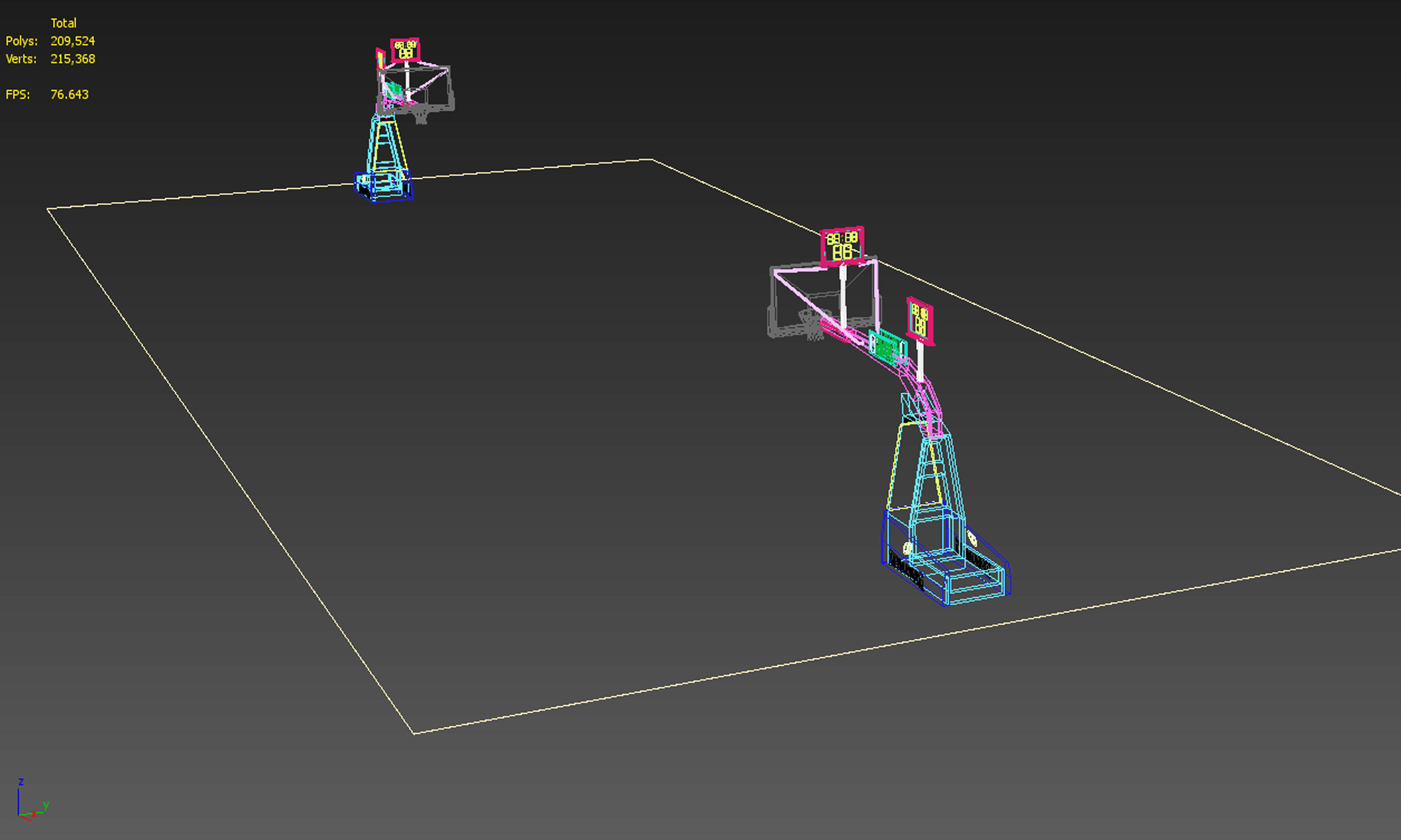 basketball court 3D model_8