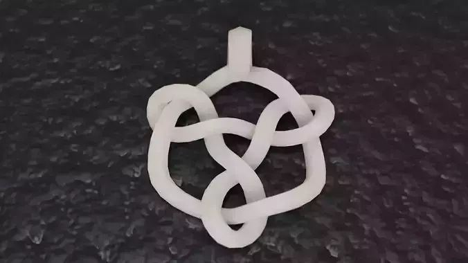Math Object 0053 Celtic Knot Pendant 3D print model