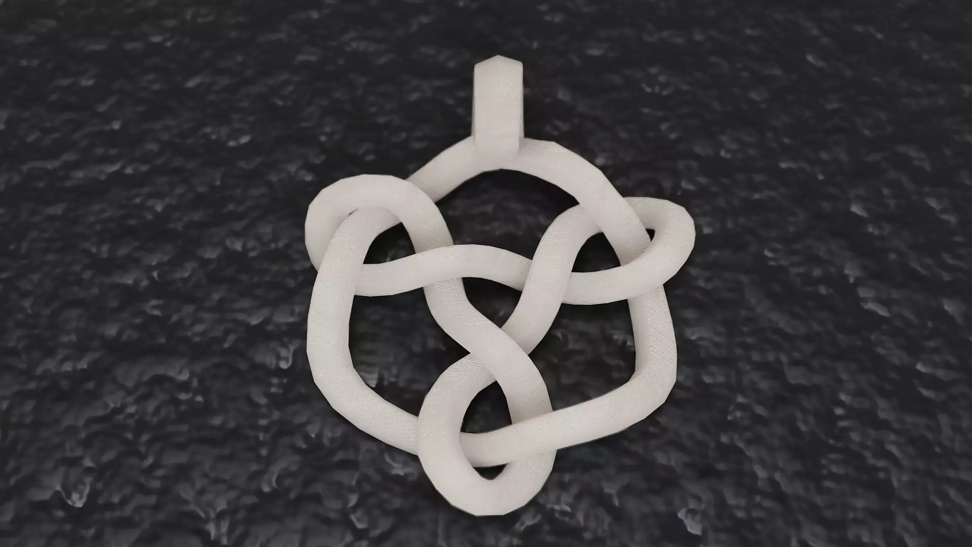 Math Object 0053 Celtic Knot Pendant 3D print model_0