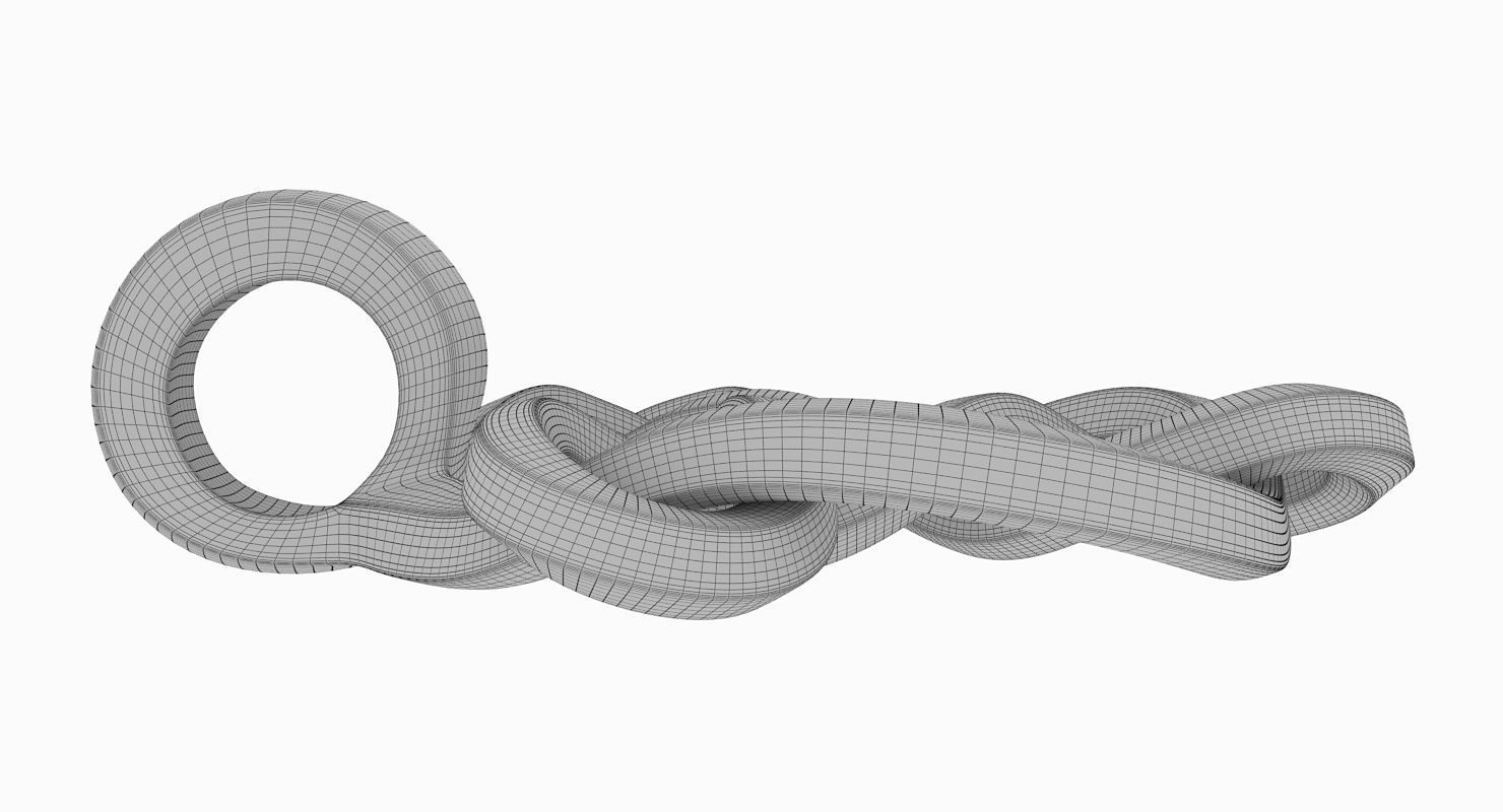 Math Object 0053 Celtic Knot Pendant 3D print model_9