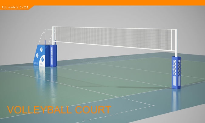volleyball court 3D model