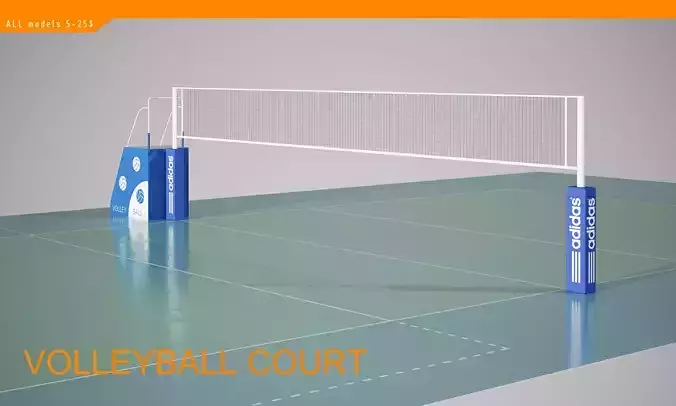 volleyball court 3D model