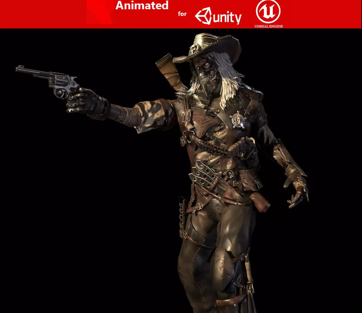 Hellish Sheriff Low-poly 3D model_0