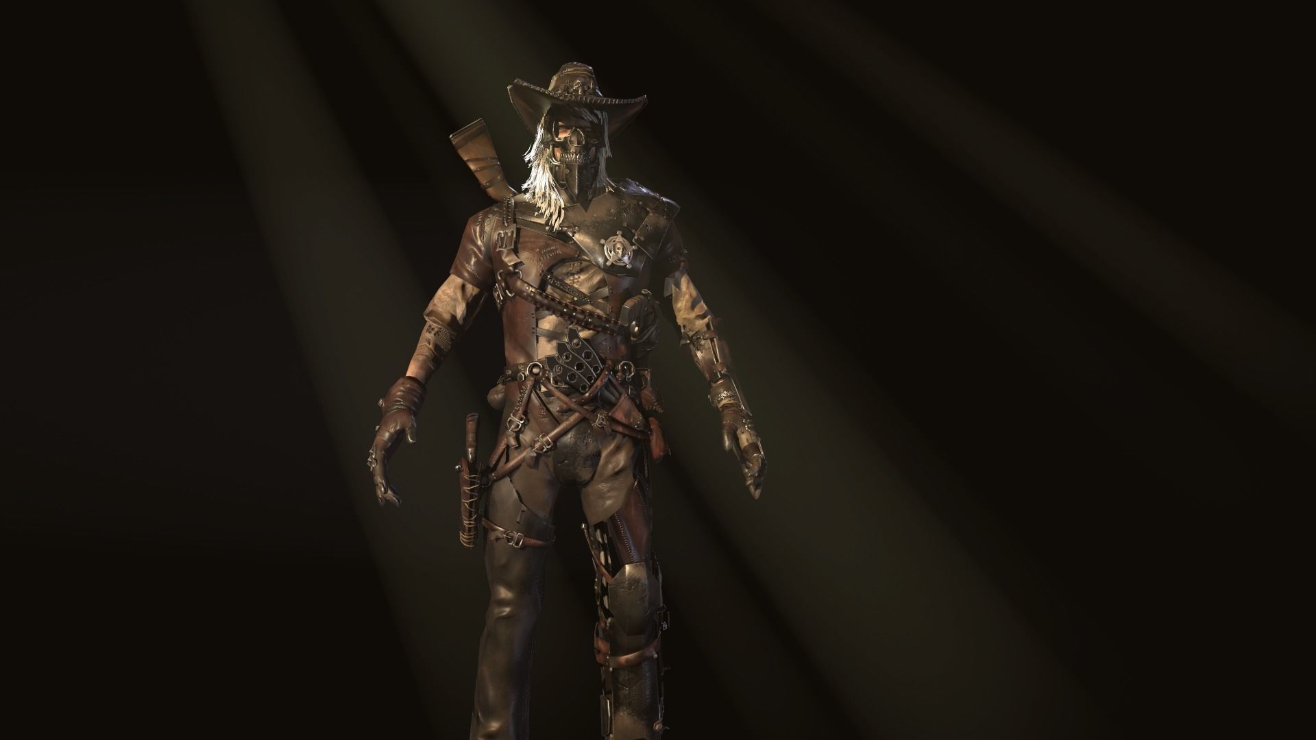 Hellish Sheriff Low-poly 3D model_11