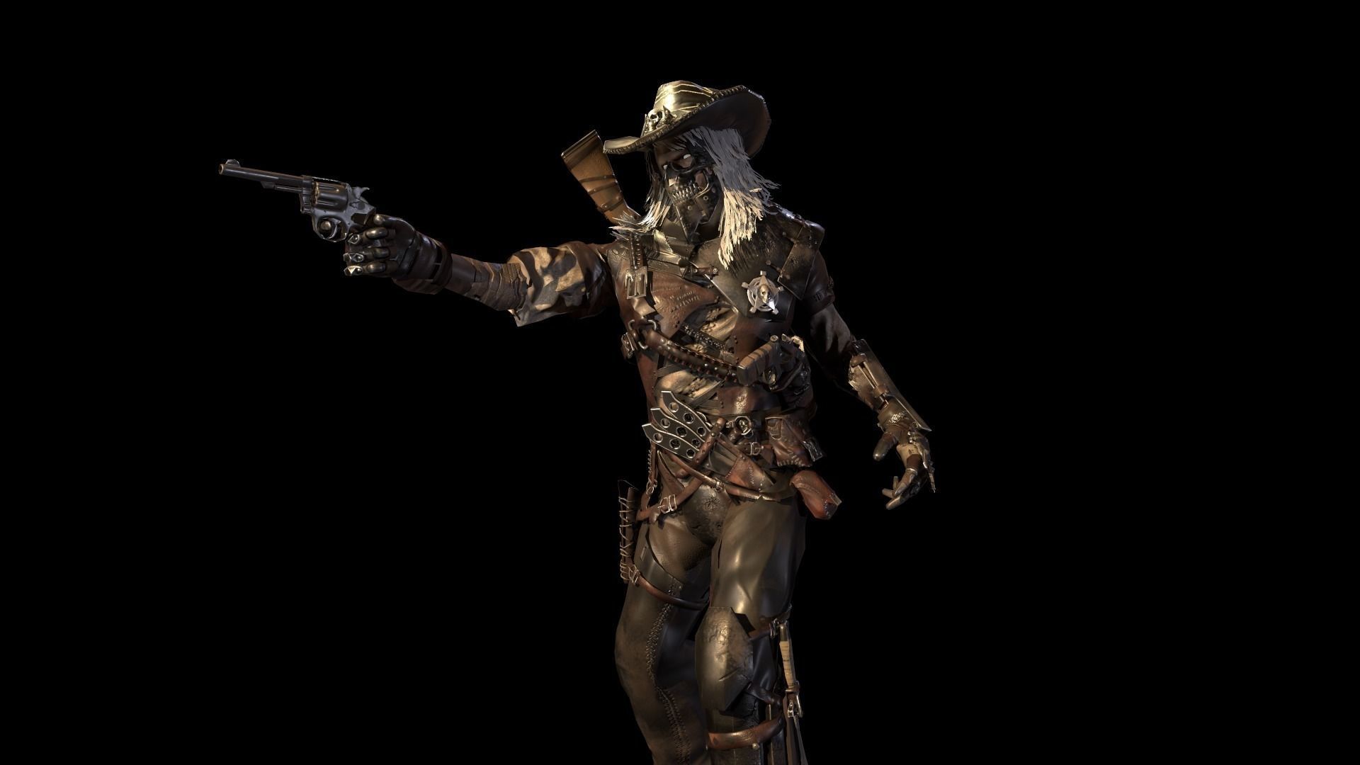 Hellish Sheriff Low-poly 3D model_14