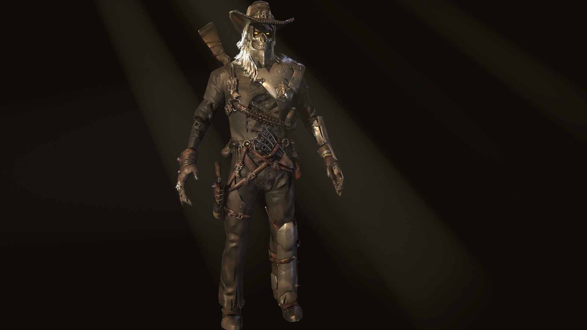 Hellish Sheriff Low-poly 3D model_19