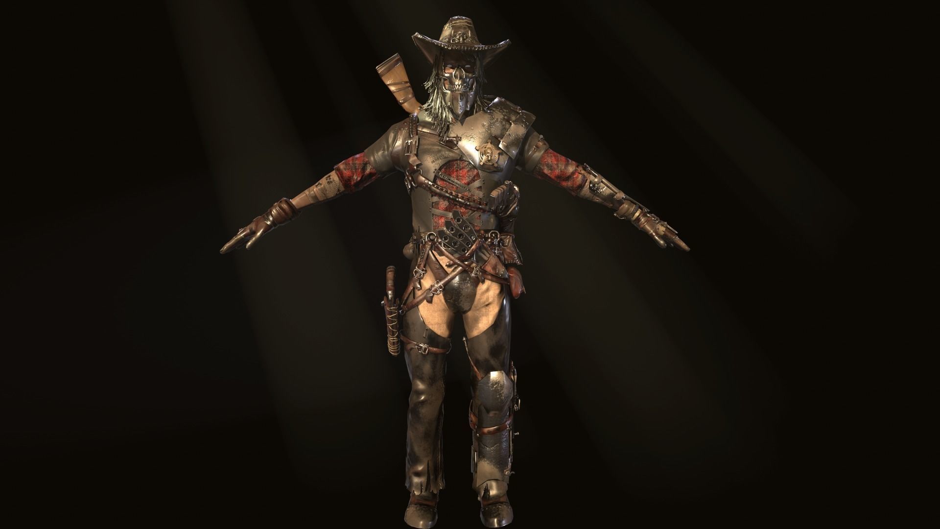 Hellish Sheriff Low-poly 3D model_22