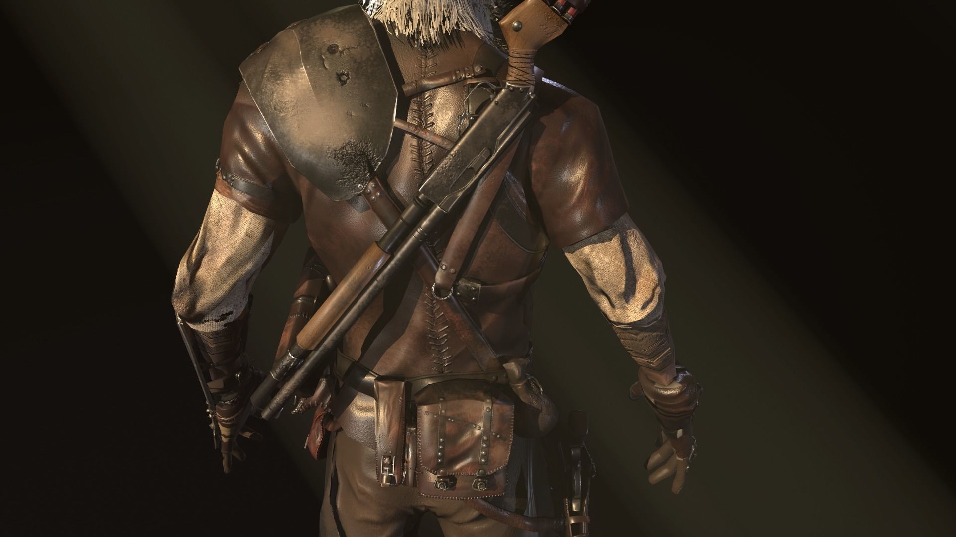 Hellish Sheriff Low-poly 3D model_13