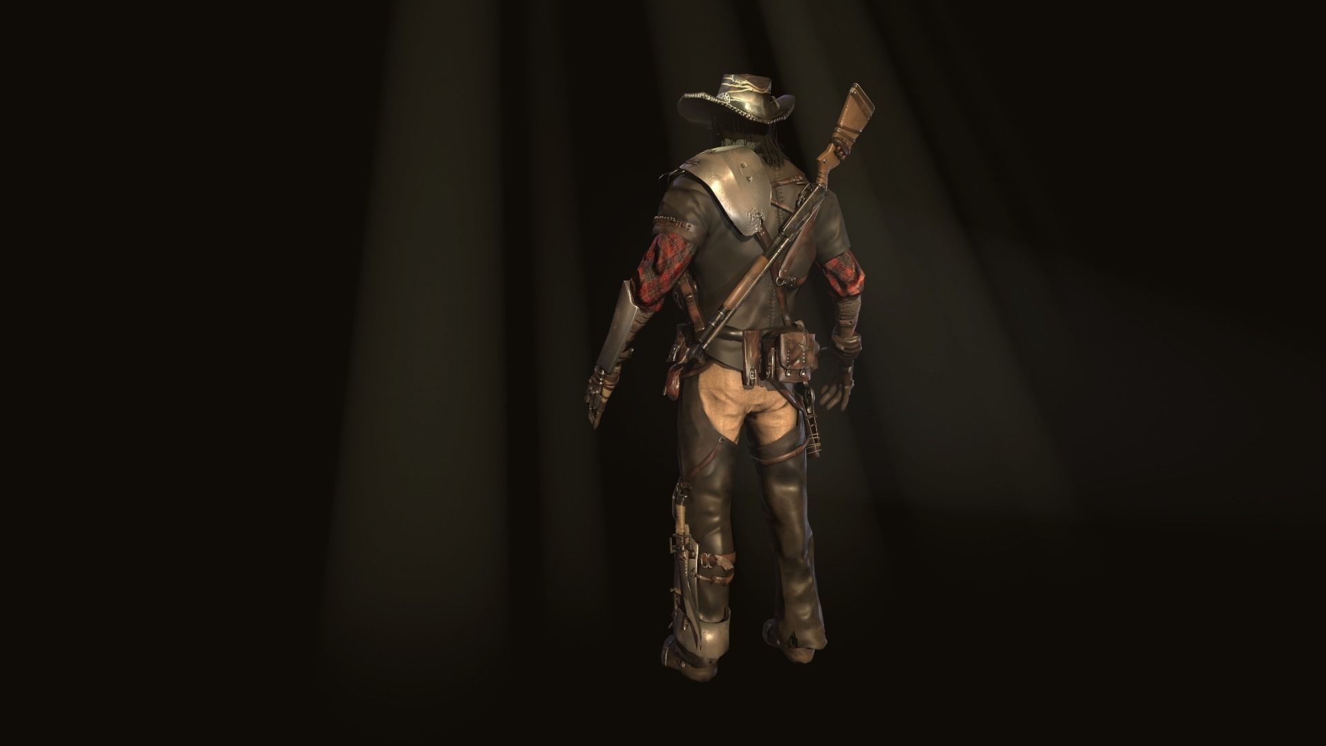 Hellish Sheriff Low-poly 3D model_18