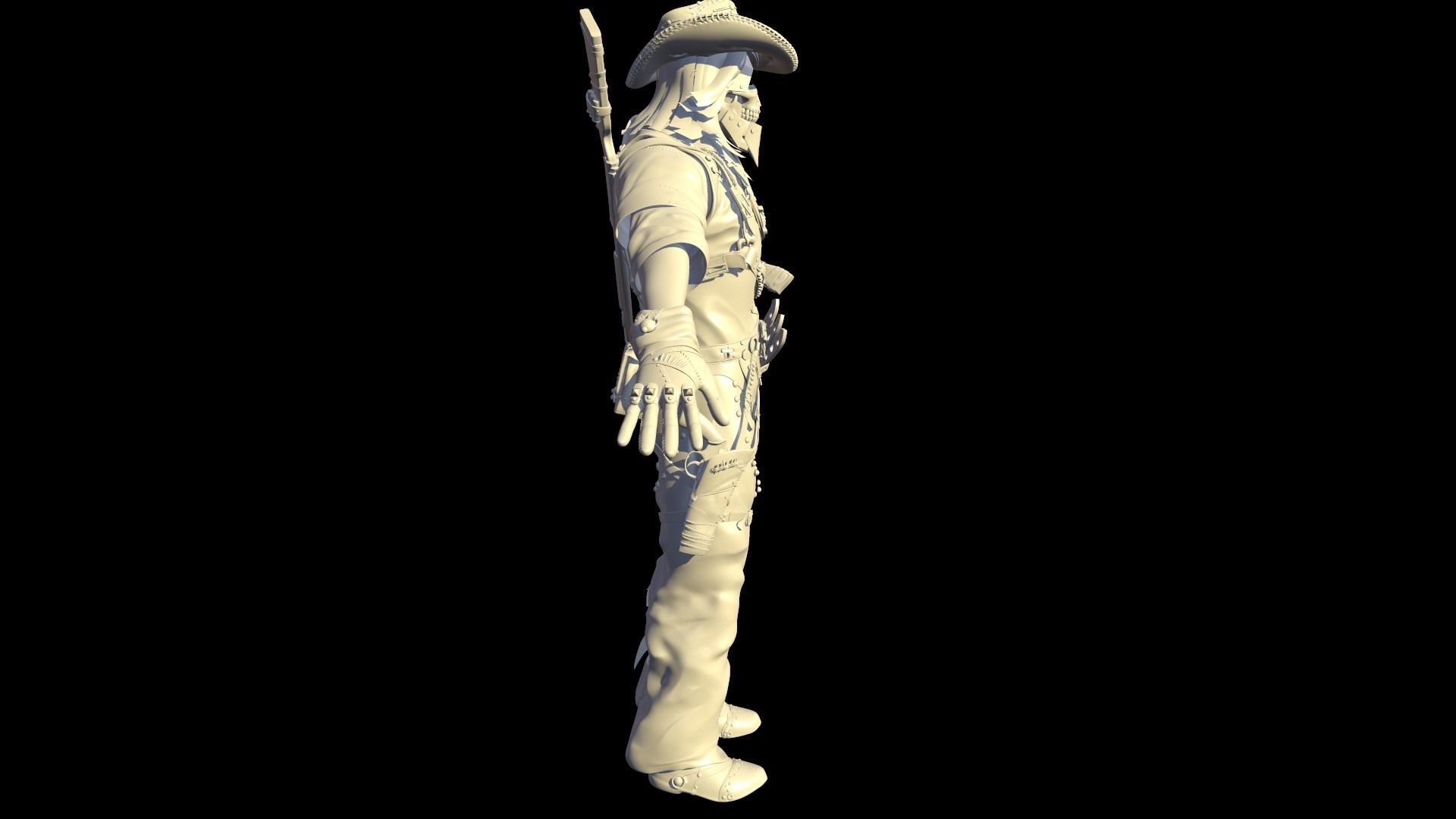Hellish Sheriff High Poly 3D model_1
