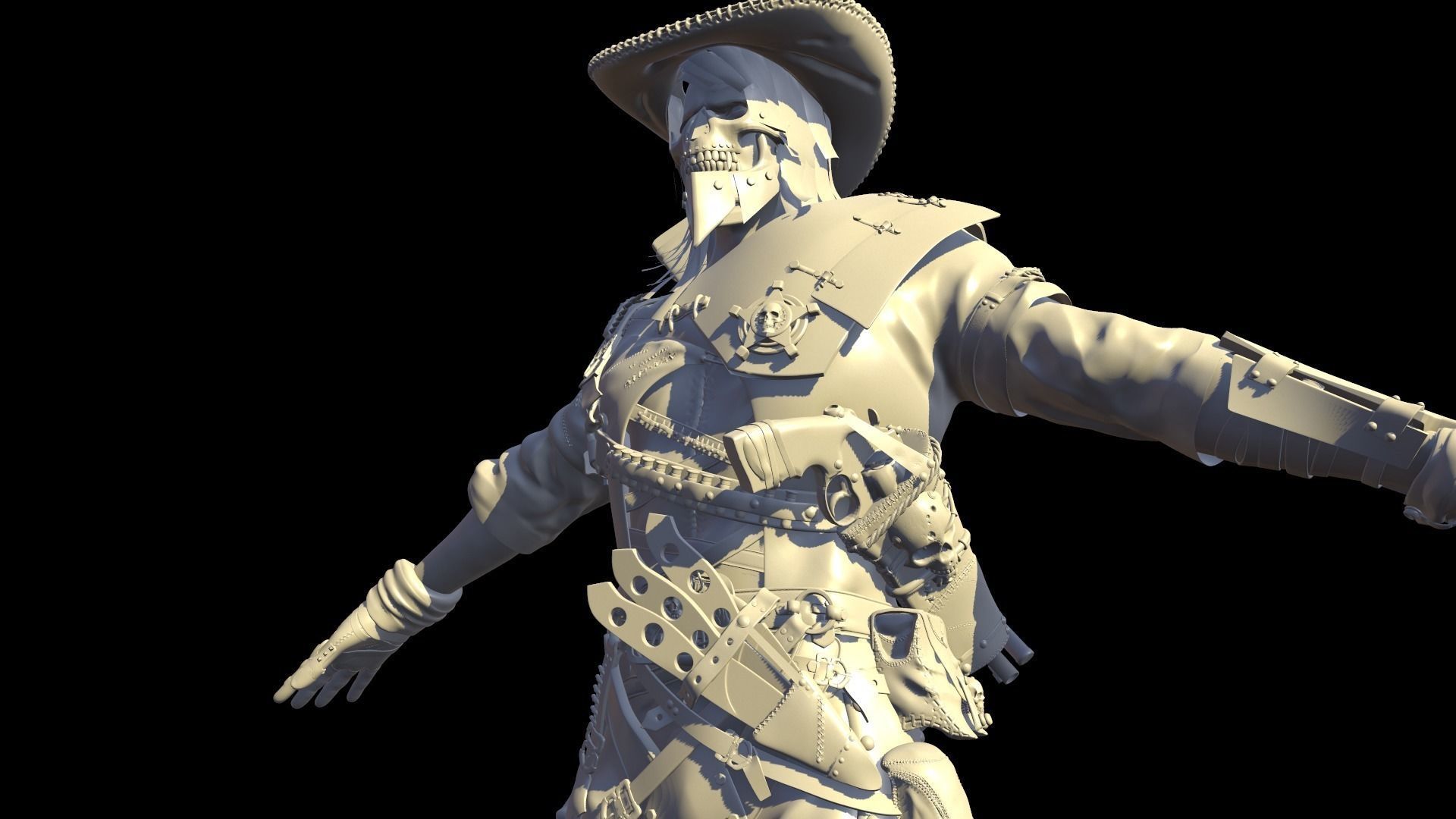 Hellish Sheriff High Poly 3D model_0