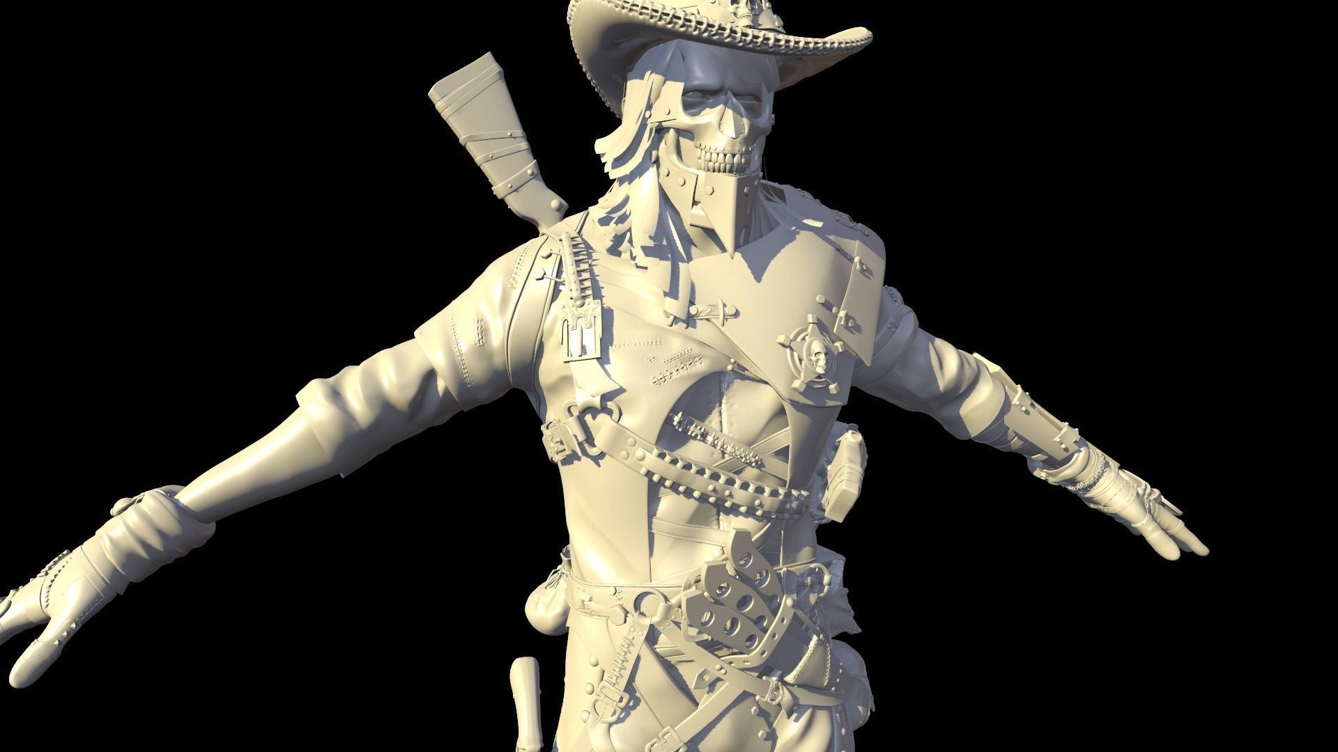 Hellish Sheriff High Poly 3D model_4
