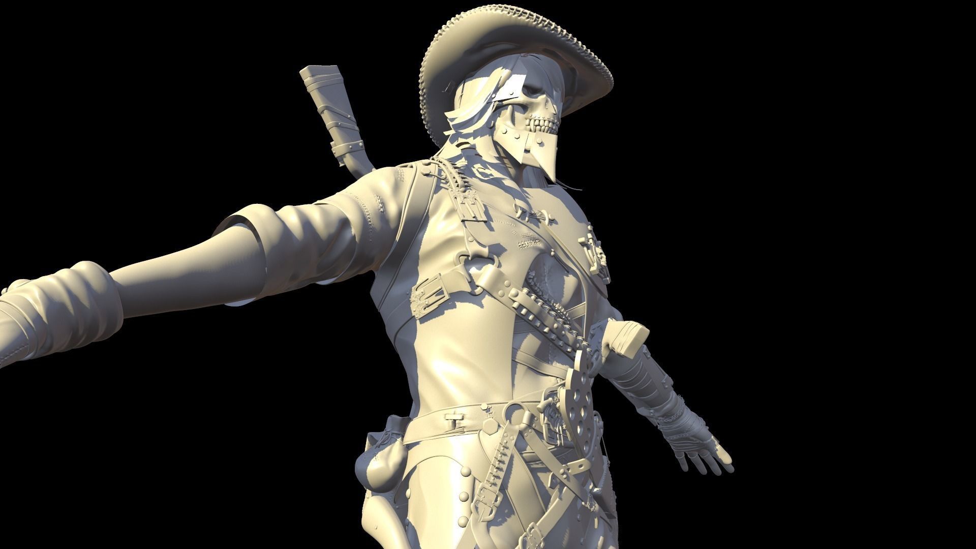 Hellish Sheriff High Poly 3D model_5