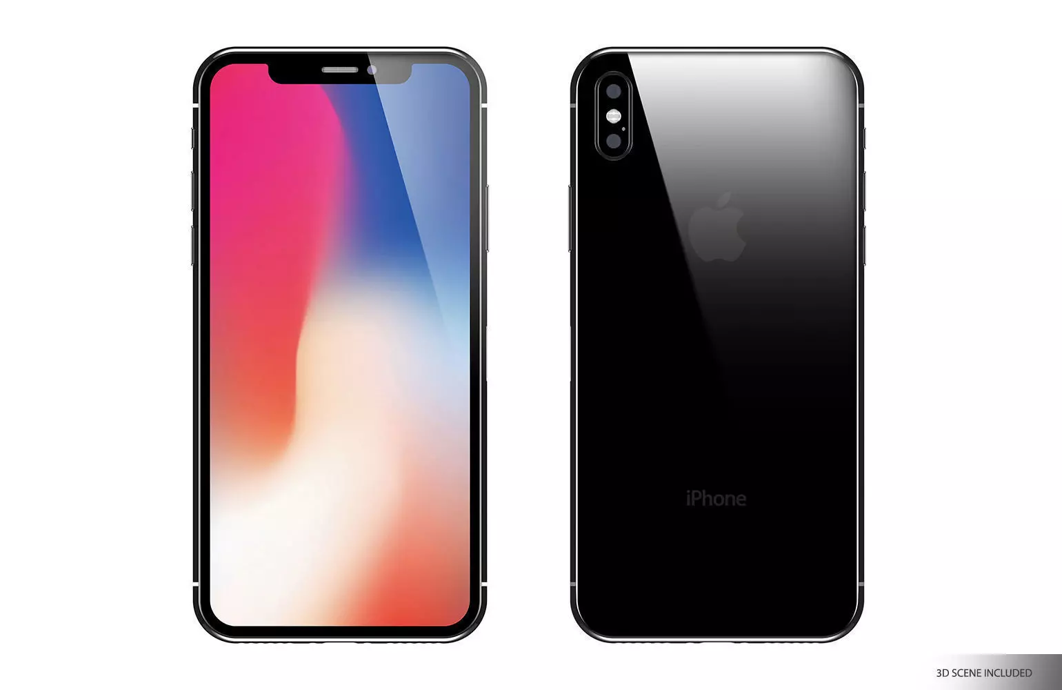 Apple iPhone X 3D model