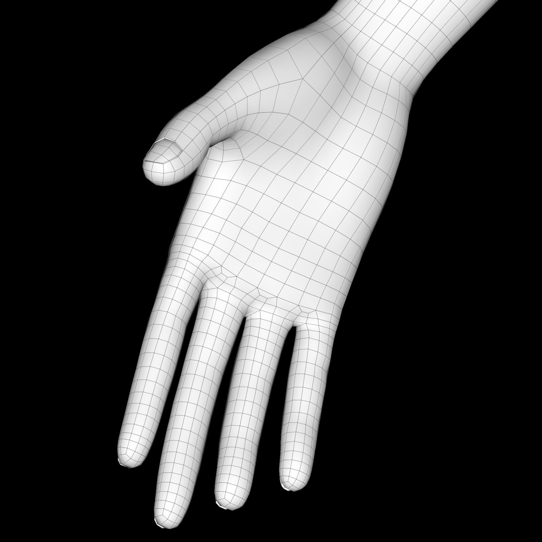 Cartoon character Mika 3D model_32