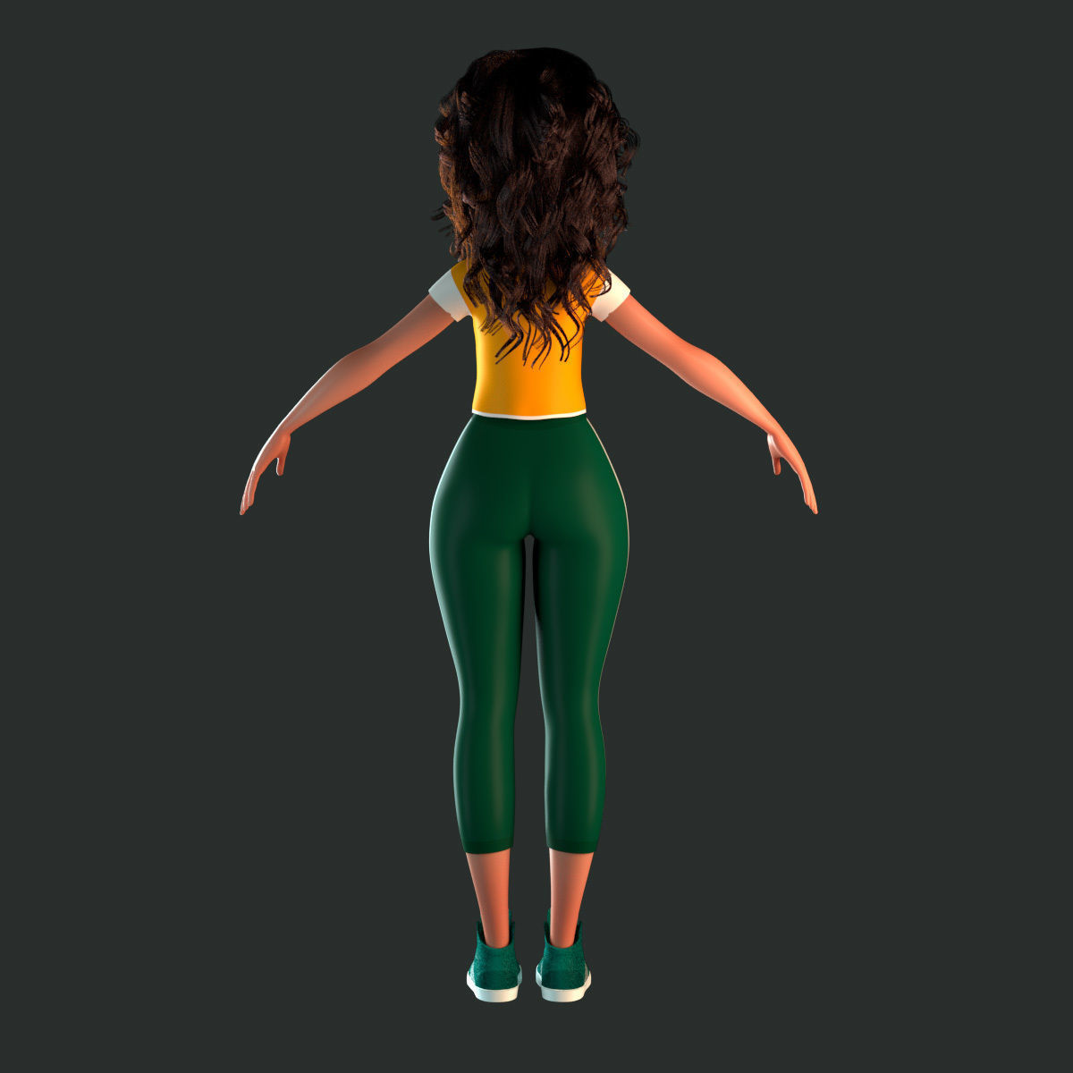 Cartoon character Mika 3D model_13