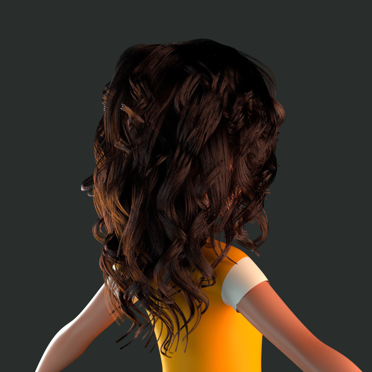 Cartoon character Mika 3D model_5