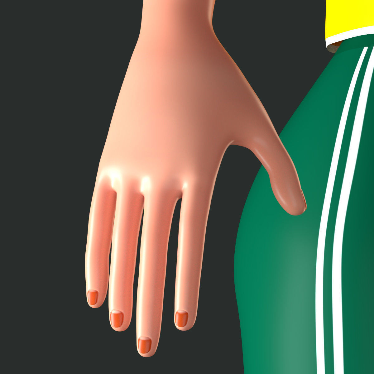 Cartoon character Mika 3D model_20