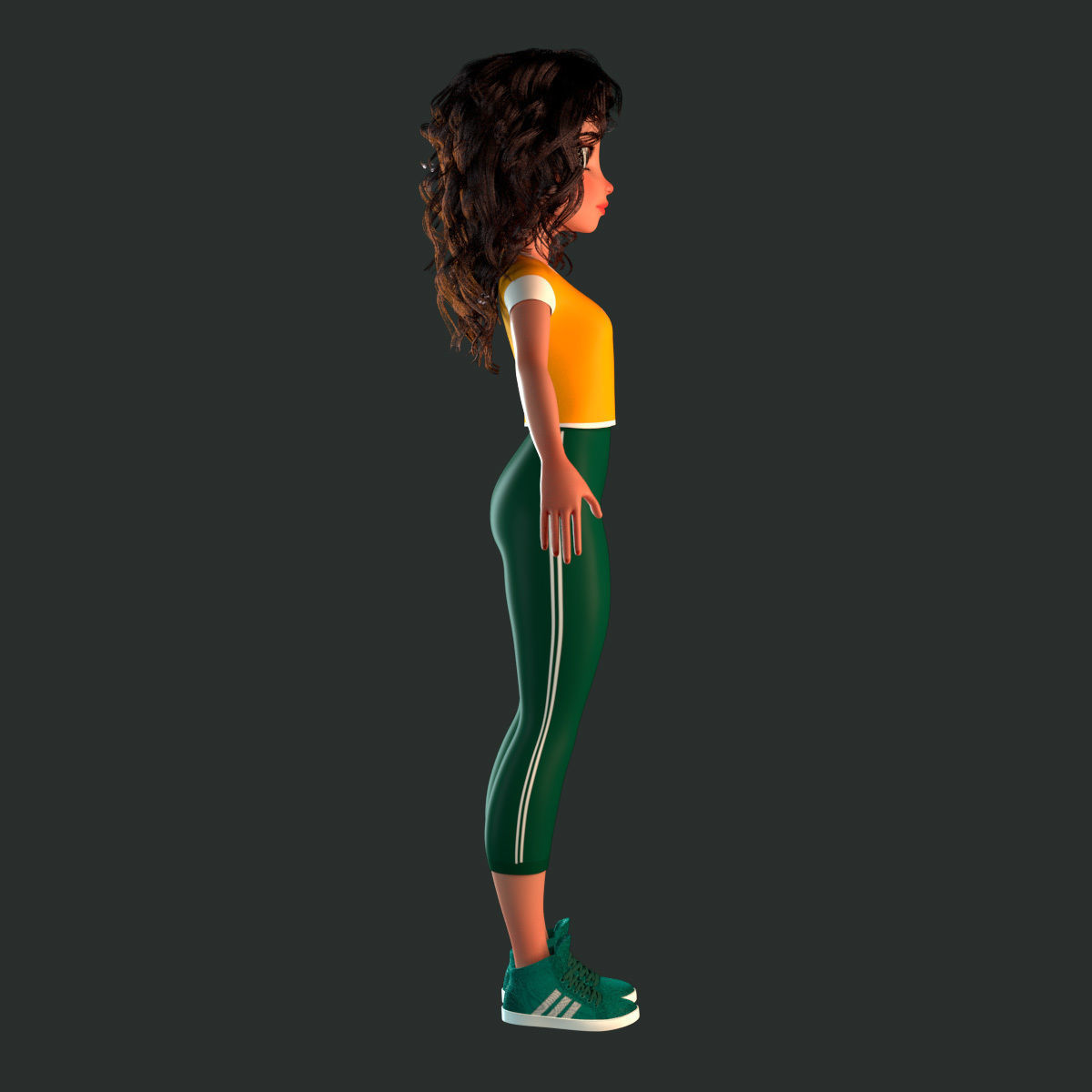 Cartoon character Mika 3D model_11