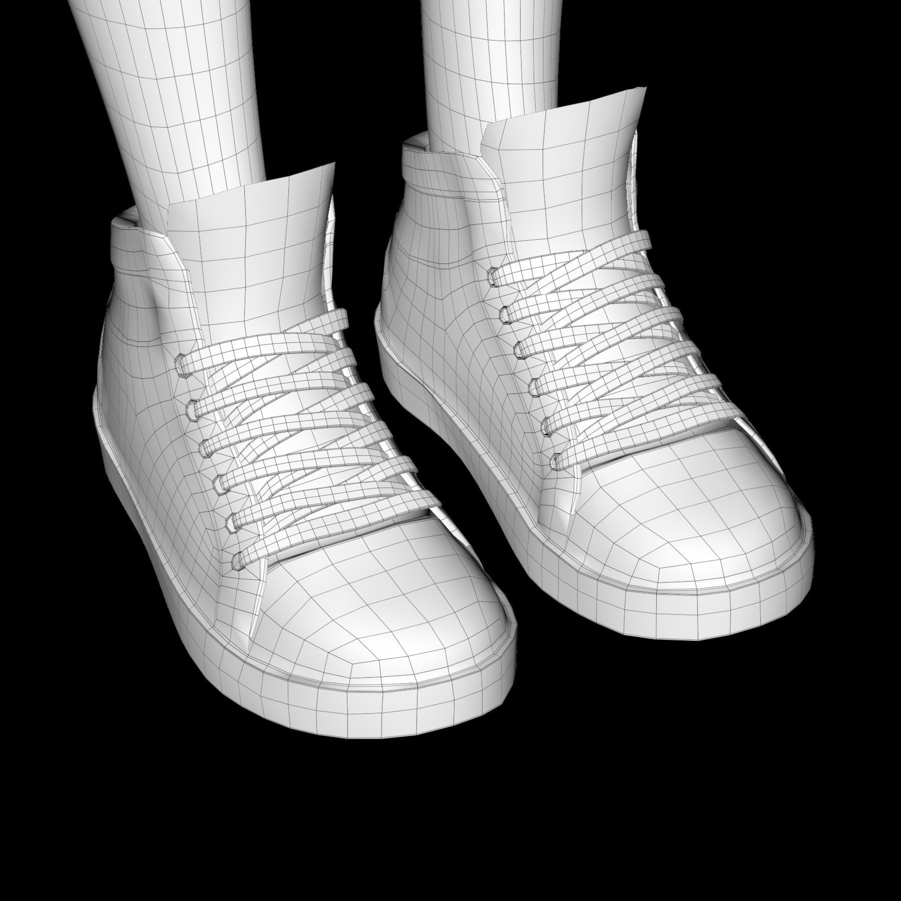 Cartoon character Mika 3D model_33