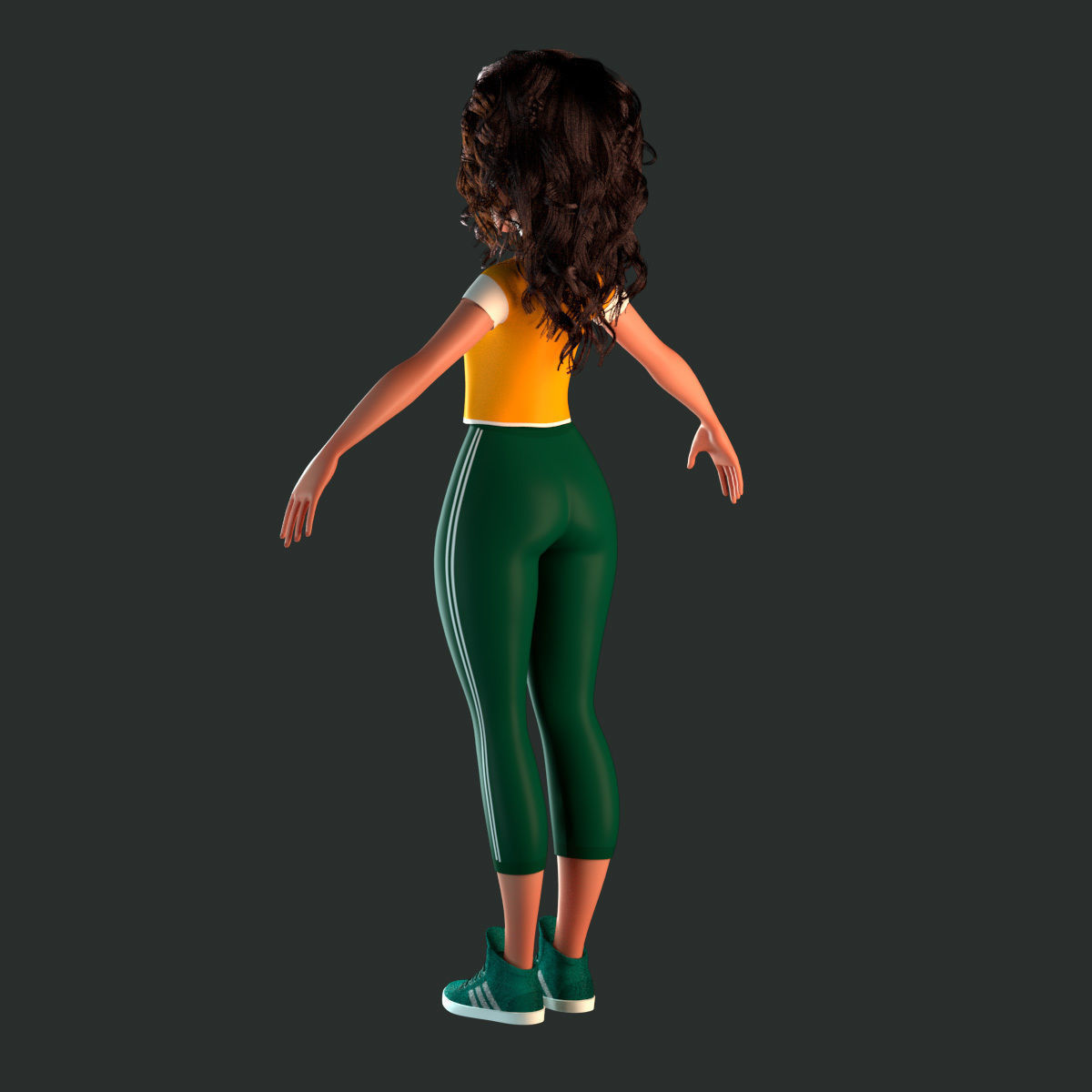 Cartoon character Mika 3D model_14