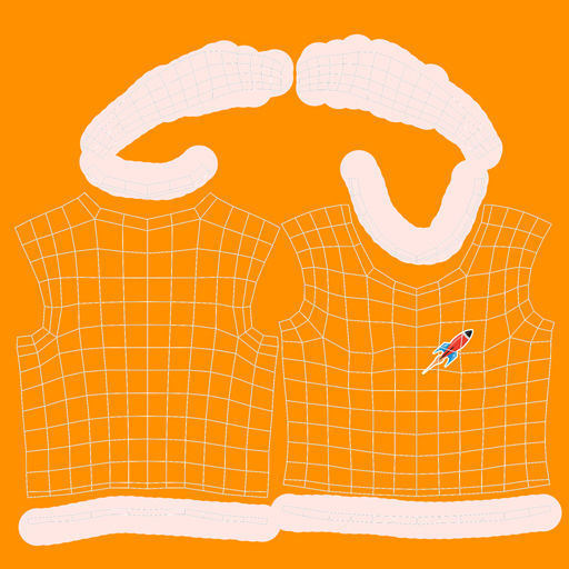 Cartoon character Mika 3D model_38