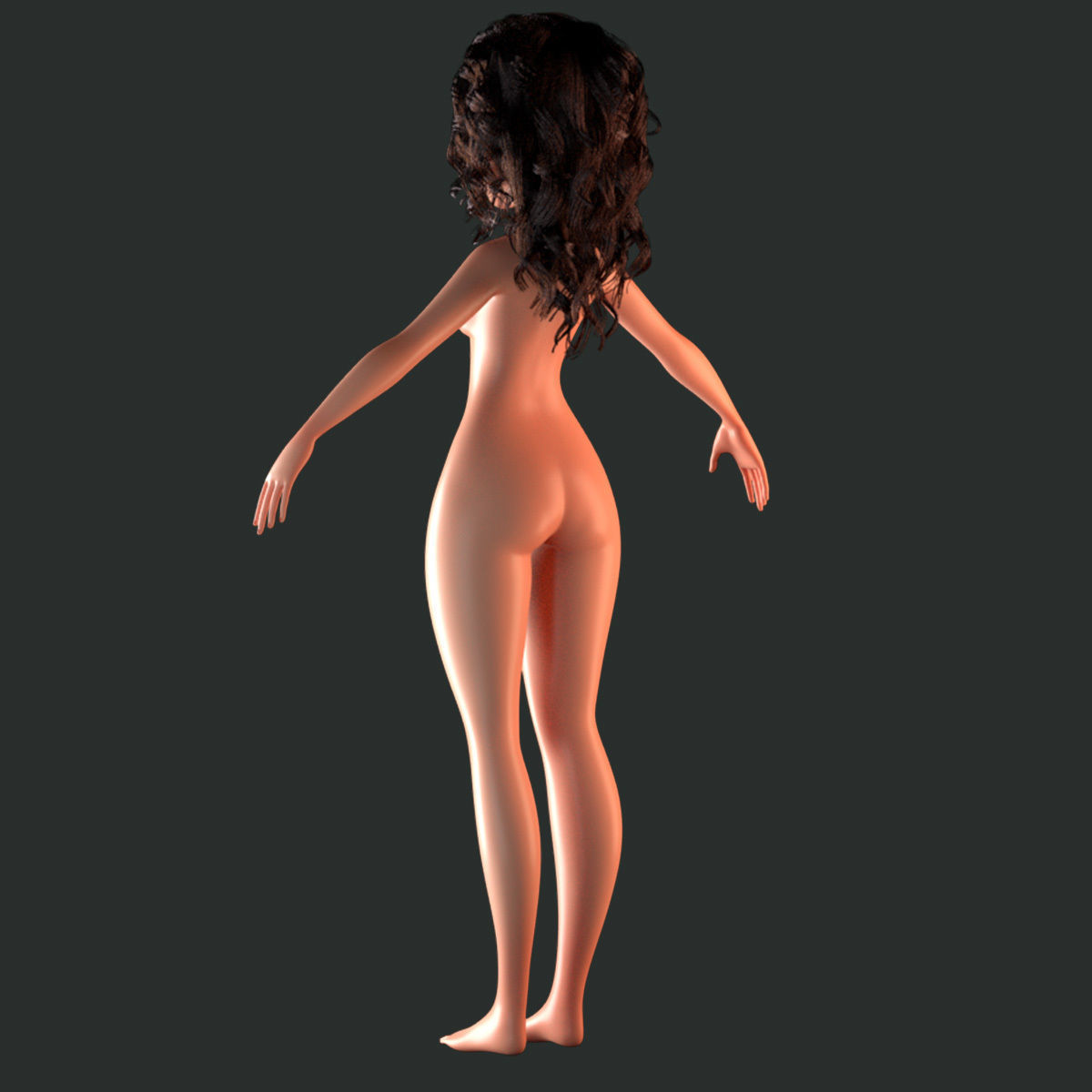 Cartoon character Mika 3D model_17