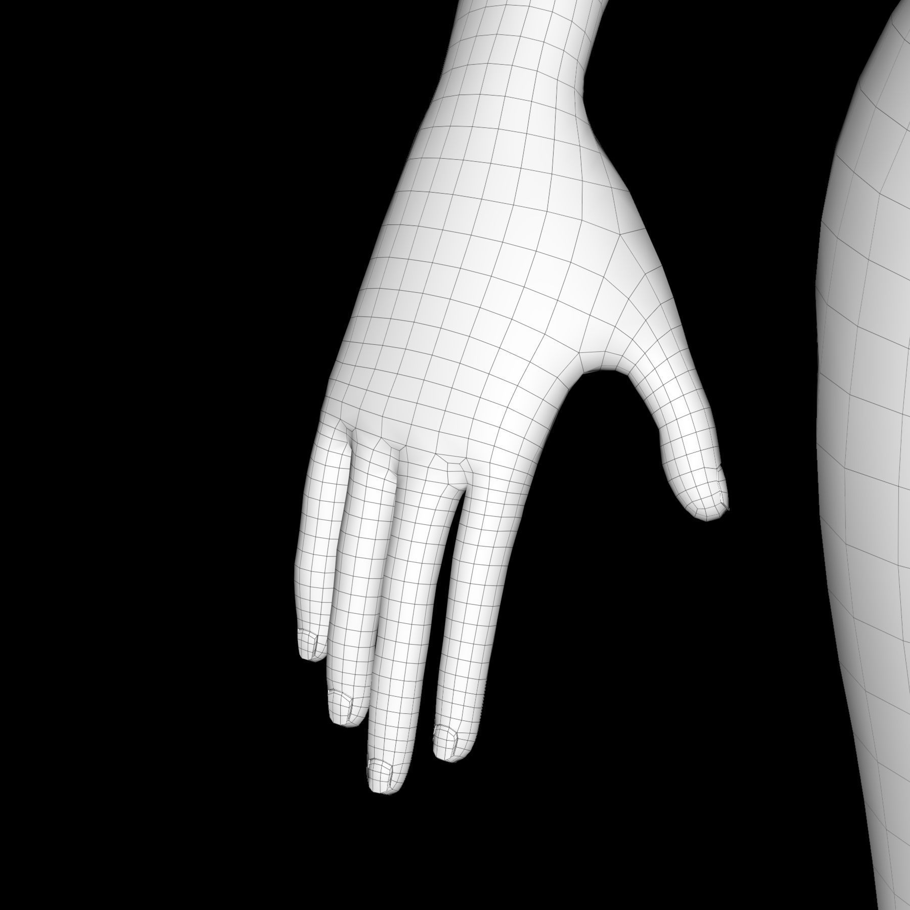 Cartoon character Mika 3D model_31