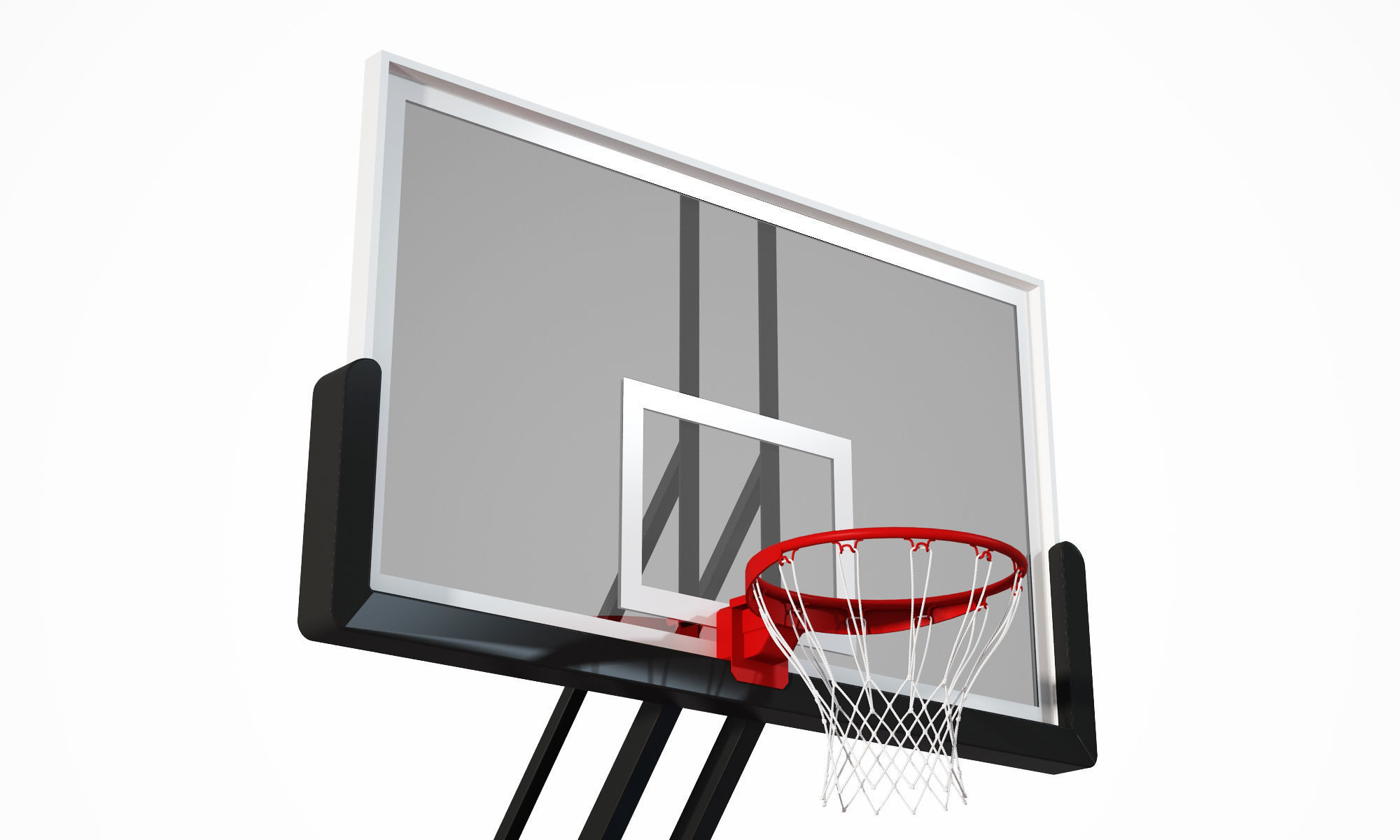 Outdoor basketball hoop 3D model_12