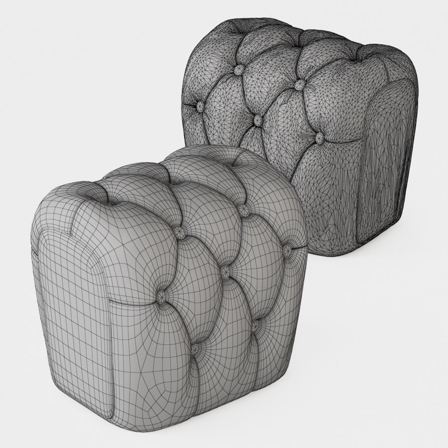 Pouf Guelfo  3D model_4