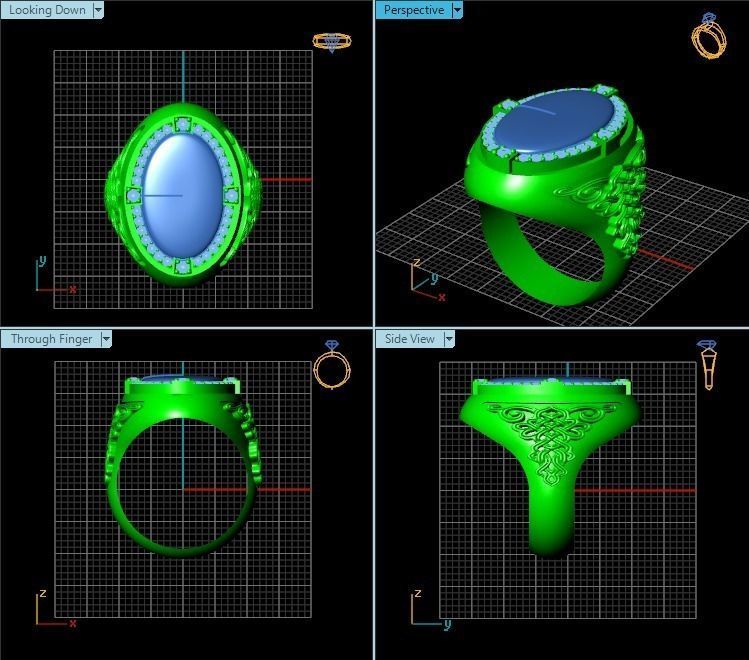 Ring R0495 3D print model_2