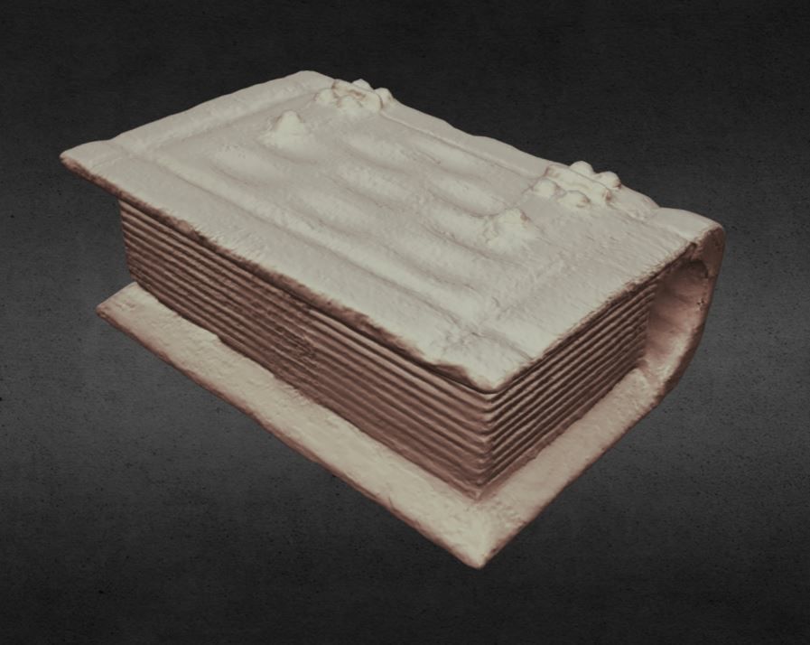 Old Book Wood Chest Low-poly 3D model_4