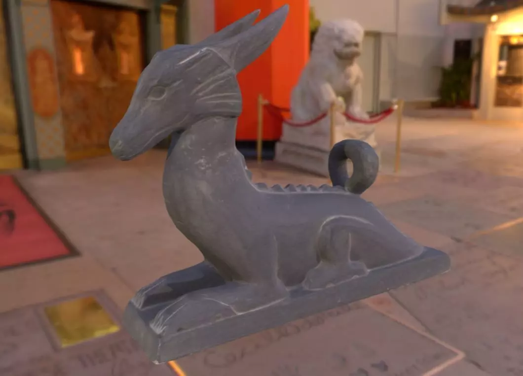 Dragon horn holder Low-poly 3D model_0