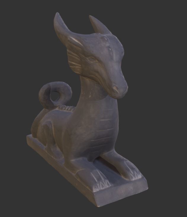 Dragon horn holder Low-poly 3D model_1
