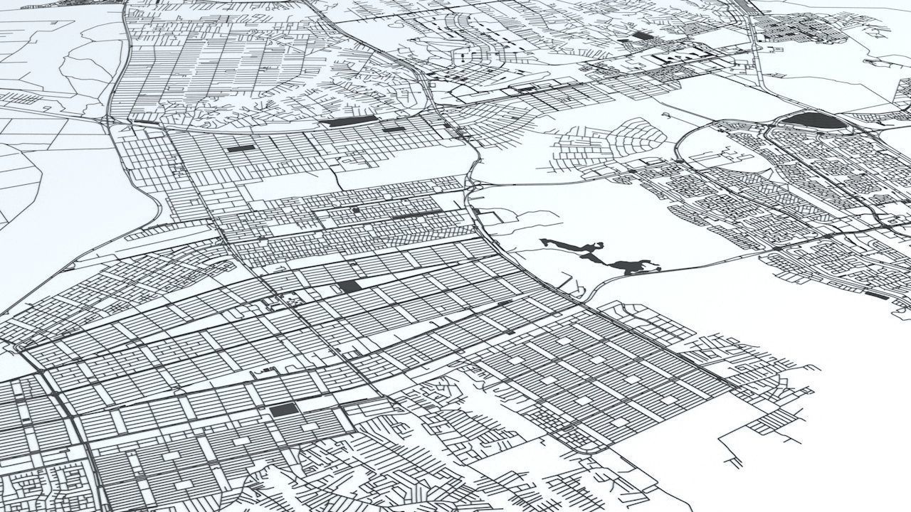 Brasilia Road Network and Streets 3D model_4